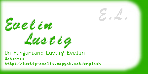 evelin lustig business card